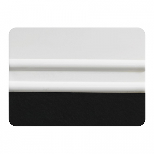 4" Lidco White Bondo Card With Felt Edge