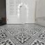 Grey and black ancient floor tiles pattern