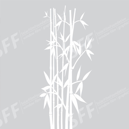 Bamboo stem with leaves