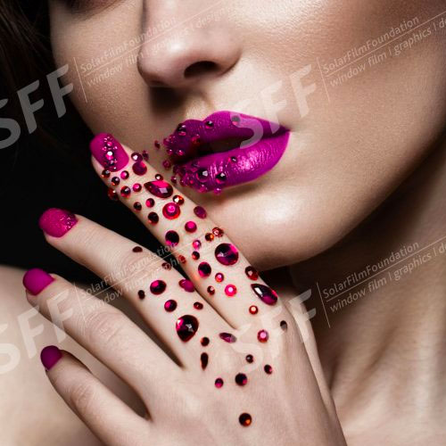 Beautiful girl with evening make-up