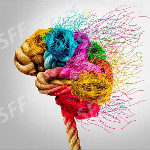 Brainstorming concept symbol a creative human mind